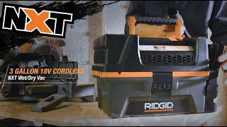 RIDGID® 3 GALLON 18V CORDLESS NXT WETDRY VAC