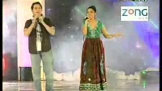 Hadiqa Kaini and irfan Khan Jaanan pashto song TV award 2010