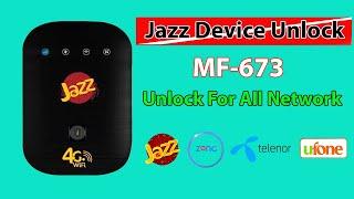 Jazz 4G Device MF-673 Unlock All  Network  Jazz MF-673 Fix Service New File 2023