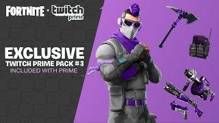 NEW TWITCH PRIME PACK 3 LEAKED FORTNITE TWITCH PRIME PACK 3 RELEASE DATE FREE PRIME PACK 3 SKINS