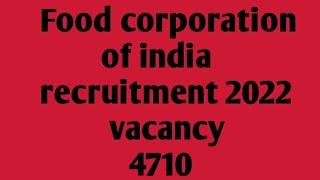 fci recruitment 2022FCI Recruitment 2022 Apply Onlinefood corporation of india recruitment 2022