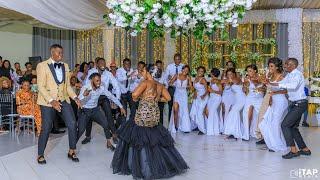 Bride displays some classic dance moves