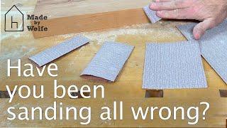 HAND SANDING how to use sandpaper correctly by folding it differently