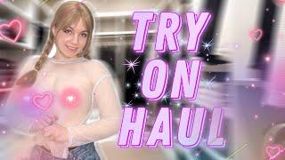 4K Cammys Sheer Fashion Try-On Haul  Daring No Bra Looks