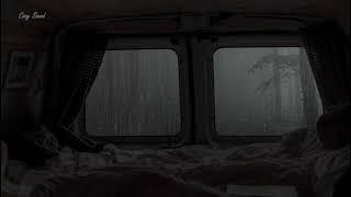 Rainy on Car Camping  Rain on Window for Sleeping  24Hrs Rains for Sleep Disorders Mental Health