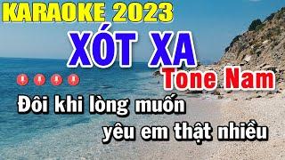 Xót Xa Karaoke Tone Nam Nhạc Sống 2023  Trọng Hiếu