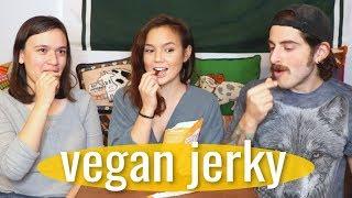 Trying All the Vegan Jerky  Faux Beef Jerky Taste Test  ft. a non-vegan