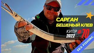 Сарган разрывает воблеры Бешеный клев  Рыбалка на Кипре  Часть 70 Сезон 2022