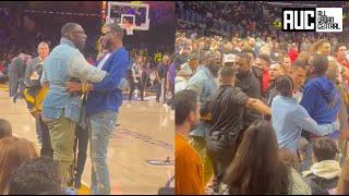 Shannon Sharpe And John Morant Dad Get Into A Verbal Altercation At Laker Game