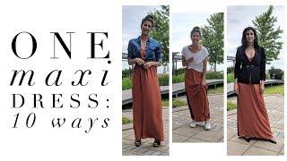 One Maxi Dress 10 Ways  How to Style Basics  Capsule Closet  Minimalism