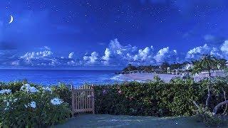 Ocean Waves Lullaby for Sleeping with Blue Nightlight - Ocean Sounds 8 Hours