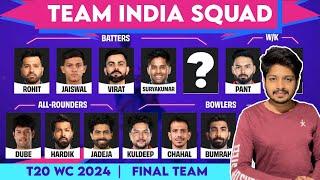 T20 World Cup 2024 - Team India Squad for 2024 T20 World Cup  T20WC 2024 Squad  ind wc 2024 Sqaud