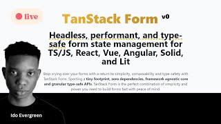 TanStack Form For Reactjs Form Handling