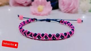 Como hacer PULSERA NUDO FESTON Zig Zag fácil