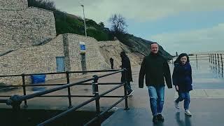 Scary but Amazing wave hitting Folkestone Harbour Arm.