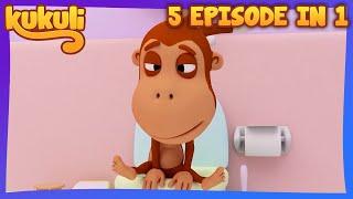 5 EPISODE IN 1 - 3  - KUKULİ ENGLİSH DUBBED  #CARTOON FOR KİDS