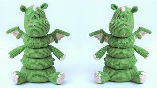 Пирамидка дракон крючком #shorts Stacking toy Dragon Crochet pattern