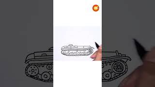 Drawing KV-1 Cartoon Tank  Homeanimations