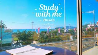 2-HOUR STUDY WITH ME  in Busan   Relaxing Wave Sounds  Pomodoro 25-5 ambience ver.