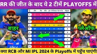 IPL 2024 Playoffs - RR ने MI को हराकर पहुँची playoffs में  Can RCB & MI Qualify In Playoffs Ipl