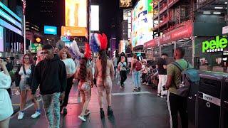 A Crazy Night Walk Through New York Citys Times Square - Center of the World?