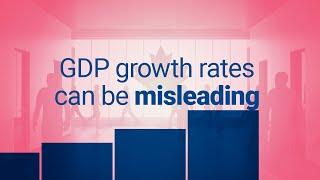 GDP growth rates—when not adjusted for population—provide a misleading picture of Canadian economy