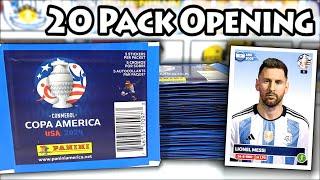 100 STICKERS TO FIND MESSI  Panini Copa America 2024 Sticker Collection Opening 20 Packs
