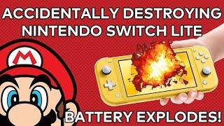 Switch Lite Battery EXPLODES - Accidentally destroying a Nintendo Switch Lite...