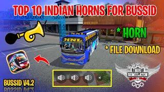 Top 10 Indian Horns Tamil  Bus Simulator Indonesia  Best Bussid Horns  Horns For Bussid #horn