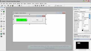 Visual Basic 6 Beginners Tutorial - How To Change a Buttons Color HD