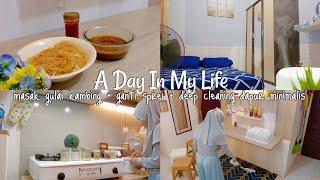 A Day In My Life  Bersih Bersih Dapur Minimalis  Ganti Sprei  IRT Produktif dari Pagi Sampai Sore