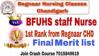 Bfuhs Staff Nurse PunjabFinal Merit listCongratulations7015849619Ist Ranker Sonia From Regnaar