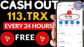 Earn Free 113 TRX every 24 Hours with Tech AI  Free trx  trx mining
