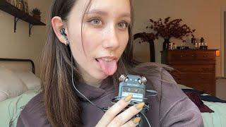 ASMR  Intense Mouth Sounds With the Tascam Tongue Swirling Tongue Fluttering Kisses Etc.