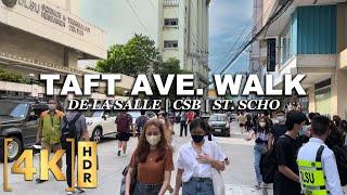 Walking Tour Around De La Salle University Area  Malate University Belt Taft Manila  Philippines