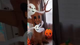 Joiedomi Halloween 8 FT Inflatable Scary Tree with Build in LEDs Blow Up Inflatables for Halloween P