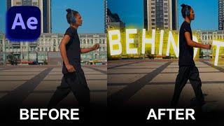 How to add text Behind Moving Object in After Effect  Rotobrush Tutorial  After Effect Tutorial