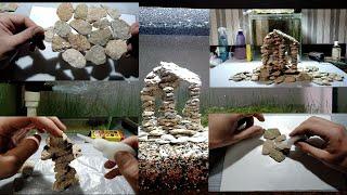 Как сделать гротзамокскалуруины своими руками для аквариумаHow to make a grotto castle rock