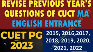 Cuet MA English Entrance Previous Question paper discussed 2015 2016 2017 2018 2019 2020 2021 2022