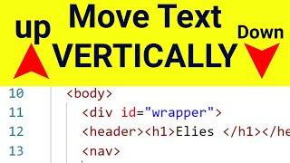 How to Move Text Vertically - HTML & CSS Tutorial