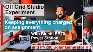 Portable Power for Professional Photography.  Bluetti  PV200 Solar Generator and EB70 Power Station