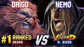 SF6 ▰ DAIGO #1 Ranked Akuma vs NEMO M.Bison ▰ High Level Gameplay