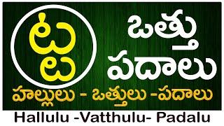 Ta Vattu Padalu  How to write Ta vattu  ట వత్తు పదాలు  Hallulu vatthulu padalu in telugu