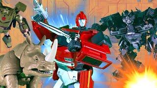 Ironhide VS Ironhide VS Rhinox Transformers Stop Motion Animation Battle