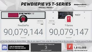 T-Series overtakes Pewdiepie