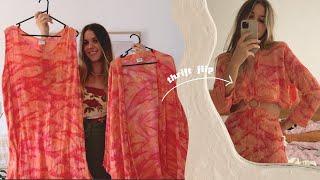 DIY  Thrift flip a set into a cut out dress with me
