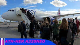 Sky Express Airbus A320NEO Full Flight ATH-HER - BRAND NEW AIRCRAFT GoPro WingEngine View - 5K