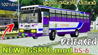 NEW TGSRTC BS6express bus mod for bussid relesed  downlod now