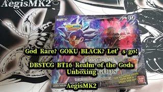 DBSTCG BT16 Realm of Gods Booster unboxing