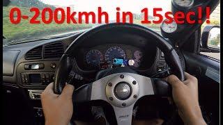 Mitsubishi Evo 6 Acceleration 0-200kmh in 15 seconds